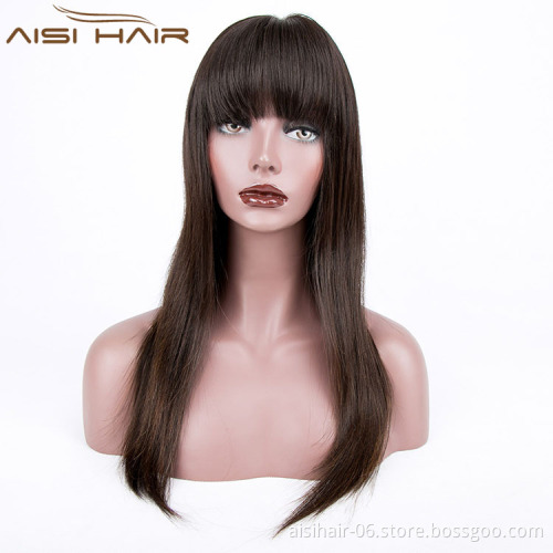 Aisi Hair Top Quality 100% European Hair Glueless Cheap Silk Base Full Lace Wig For Black Women